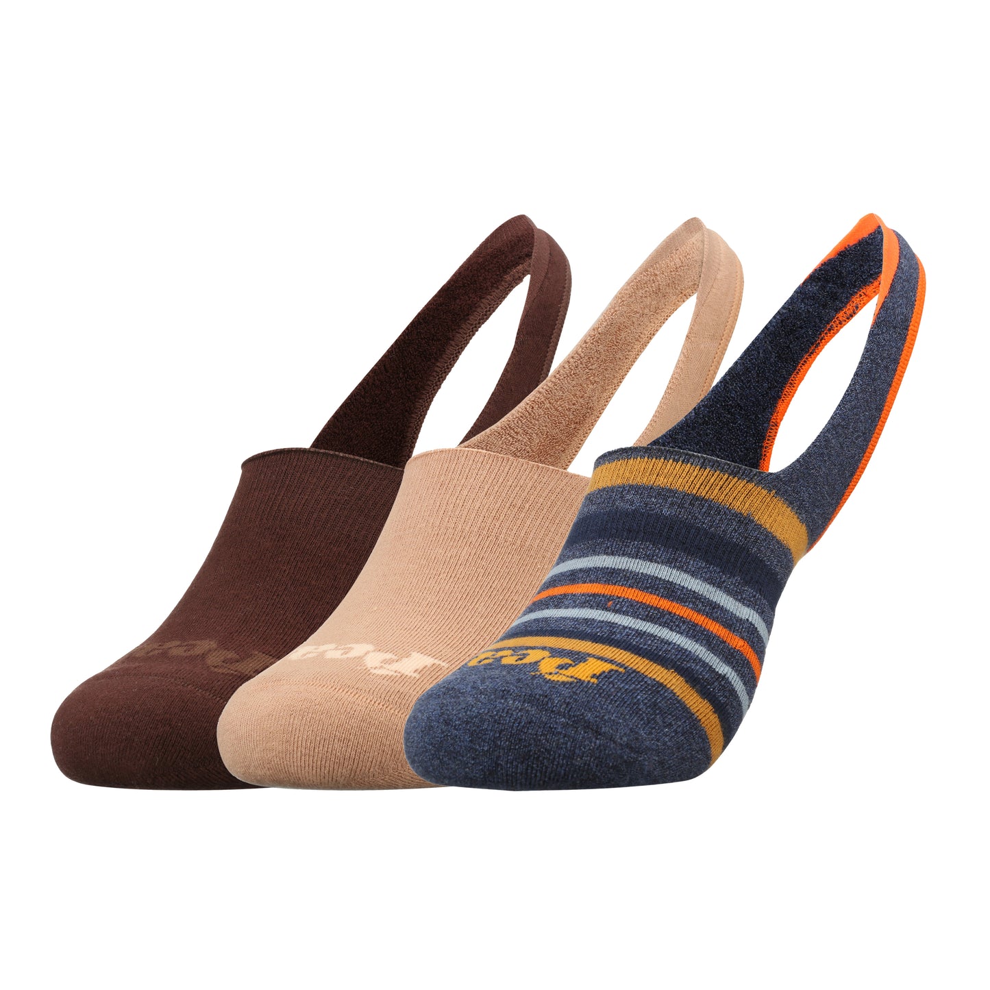 3 Pair Heelless  No-Show