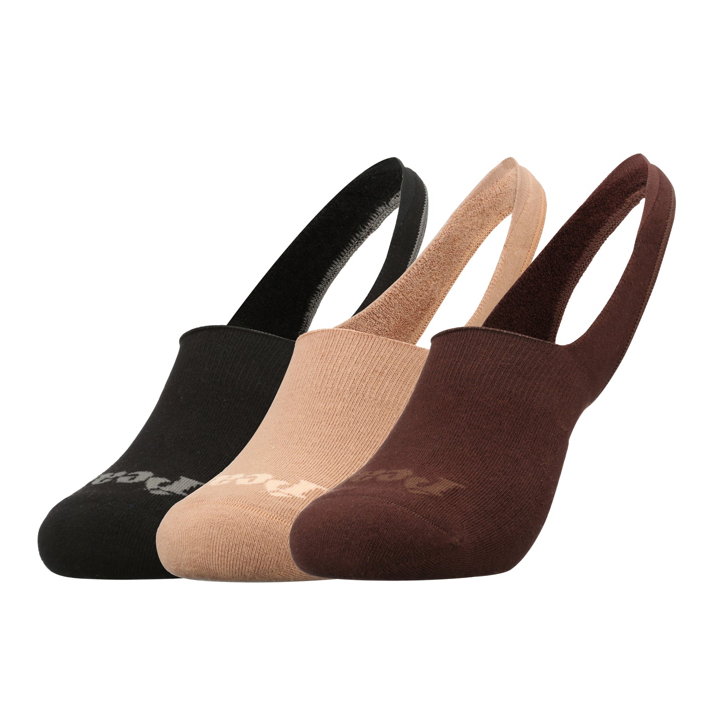 3 Pair Heelless  No-Show