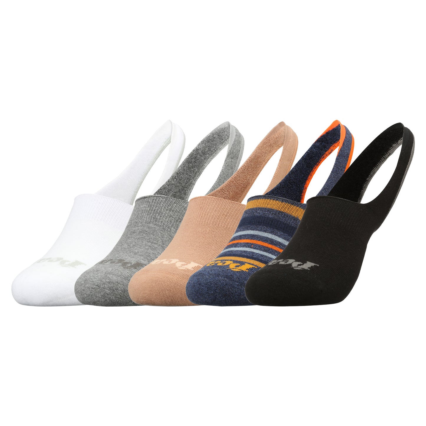 5 Pair Heelless  No-Show